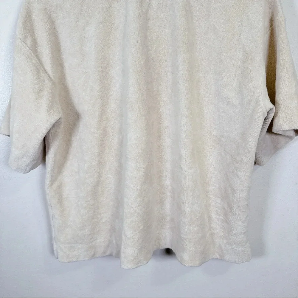 H&M Polo Pyjama Shirt In Beige Color